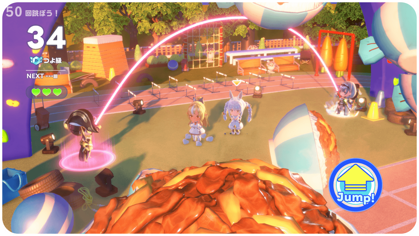 Hoppin' Rope: Jump rope challenge: A group jumping game.